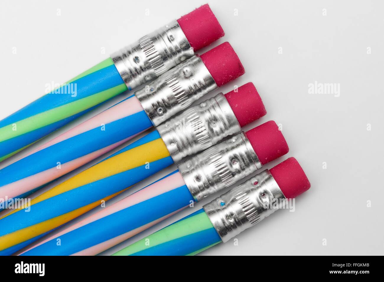 Rubber tipped eraser pencils Stock Photo Alamy
