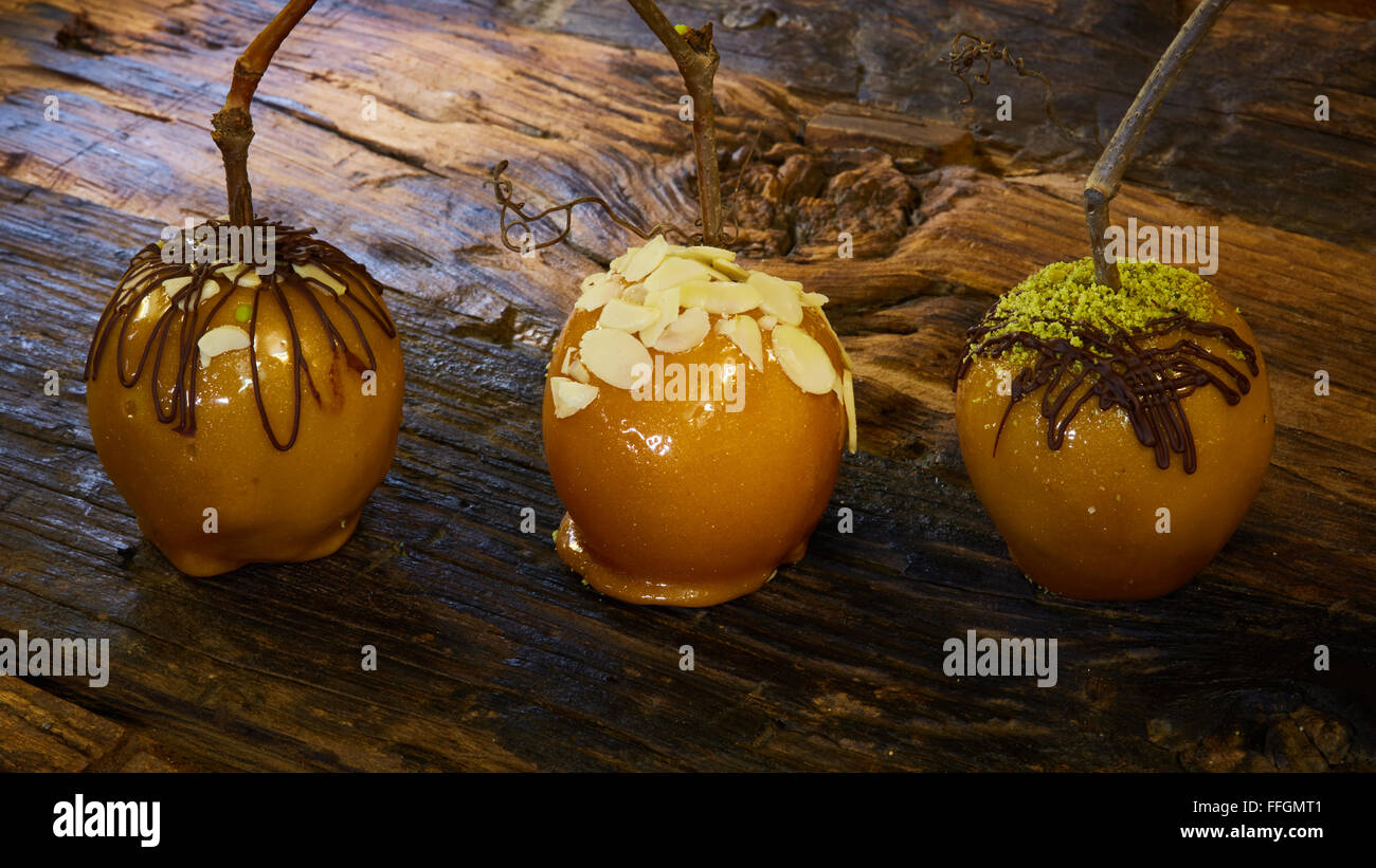 Group of candy apples Stock Photo Alamy