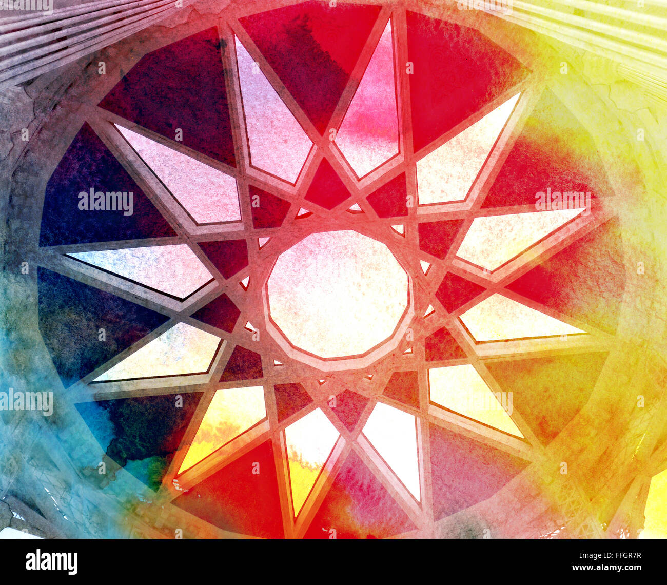 Beautiful abstract patterns on the buildings photographed close up ...