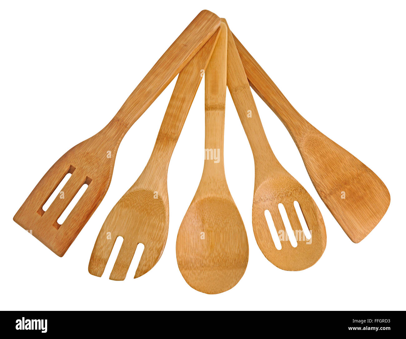 Kitchen wooden equipment isolated on a white background Stock Photo Alamy