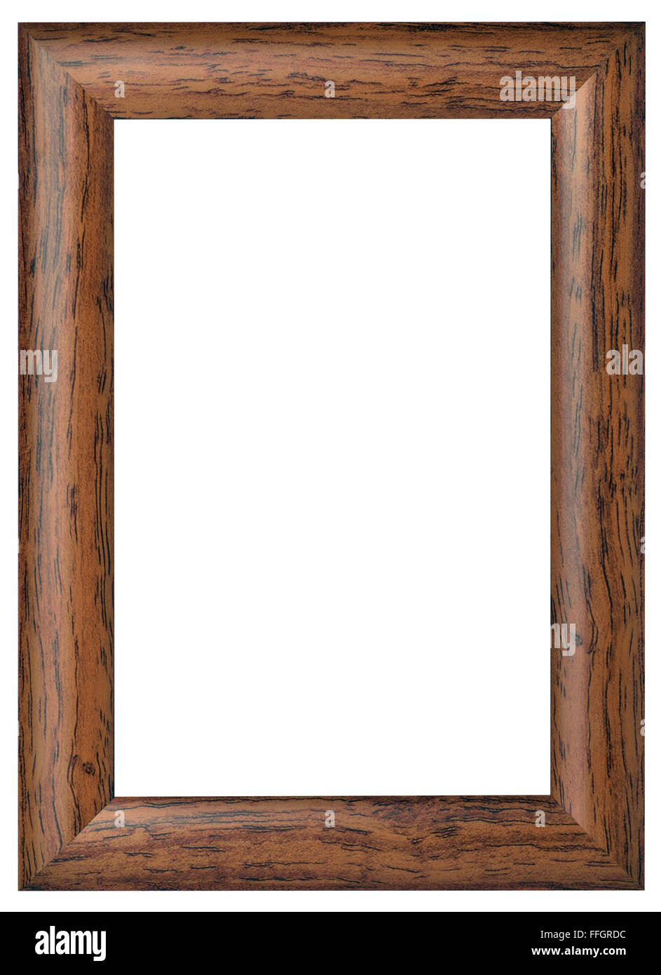 Wooden photo frame isolated on the white background Stock Photo - Alamy