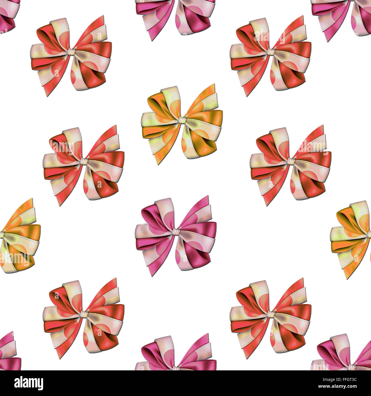 All over background Seamless pattern - Little cute bows and ribbons in ...