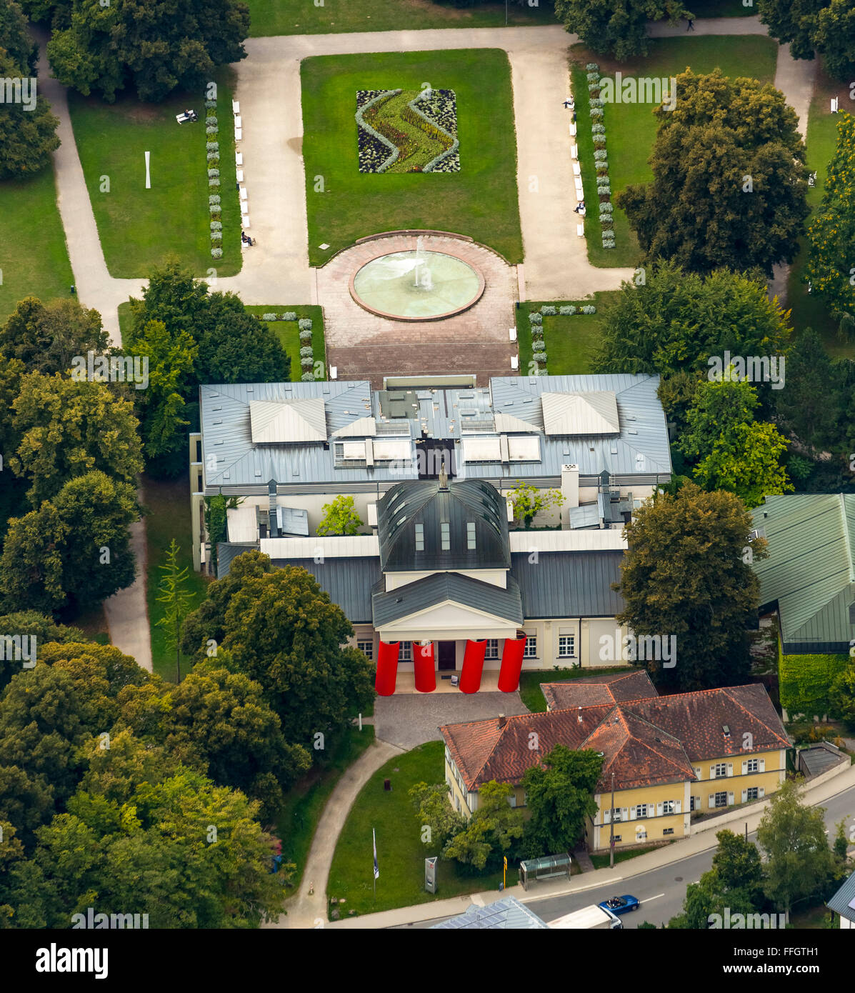 Aerial, House Art House East German gallery Regensburg, Art Forum East German Gallery in Regensburg, Regensburg, Stock Photo