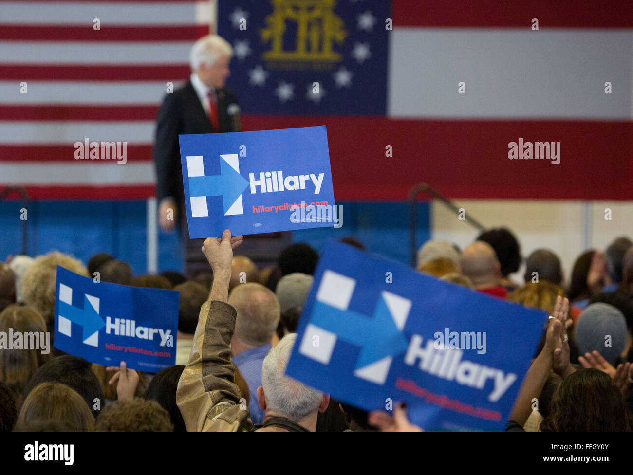 Hillary clinton president signs hi-res stock photography and images - Alamy