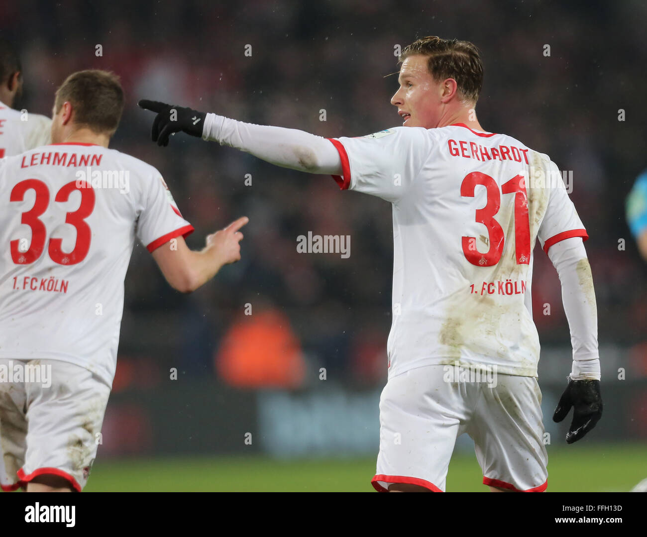 Cologne, Germany. 13th Feb, 2016. FC Koeln vs Eintracht Frankfurt