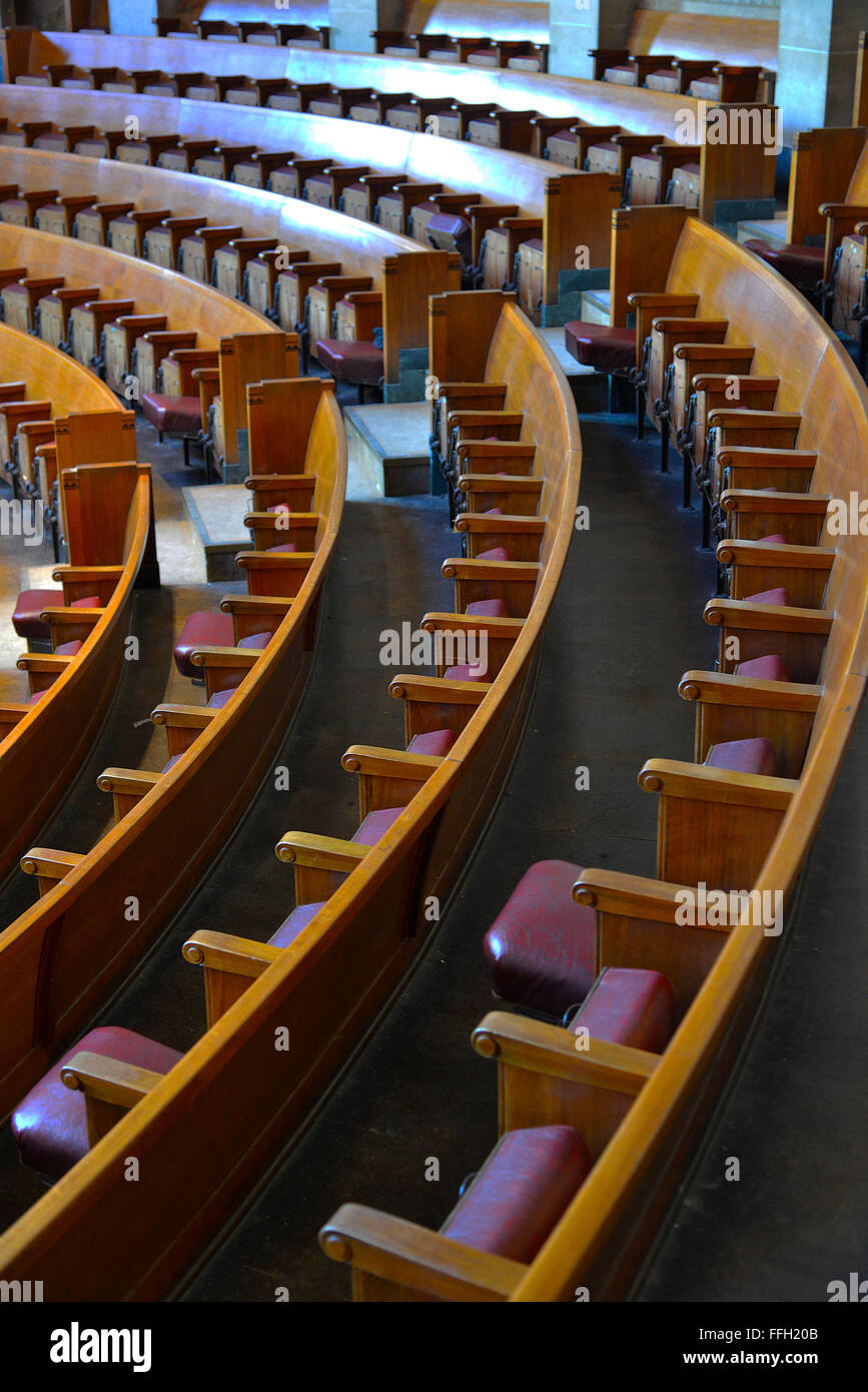 Gallery seating in the City Hall city counsel chambers in Buffalo NY