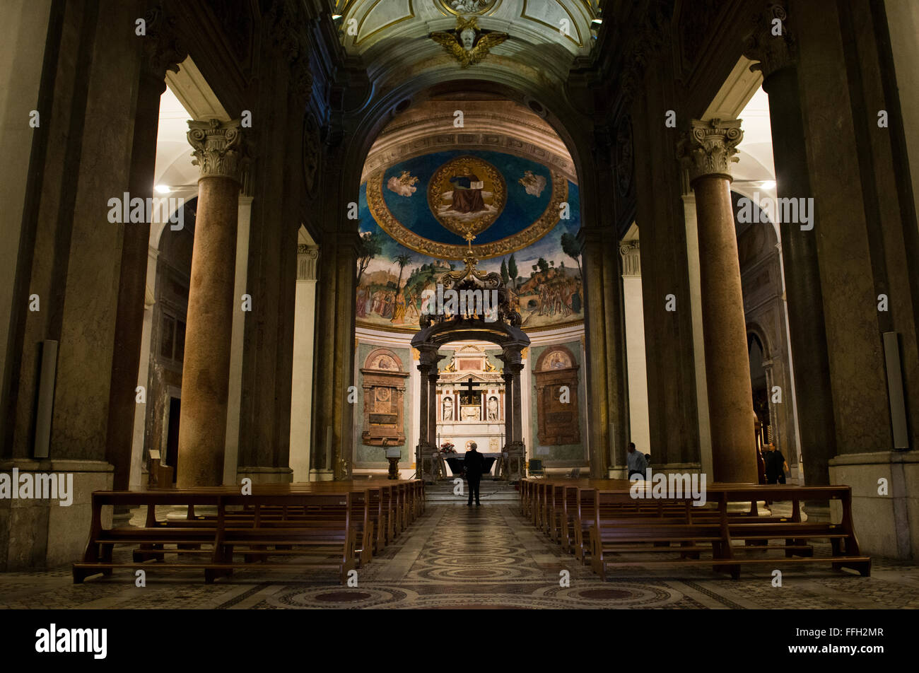 The Basilica of the Santa Croce in Gerusalemme in Rome was consecrated  around 325. Santa Croce is one of The Seven Pilgrim Churches of Rome Stock  Photo - Alamy