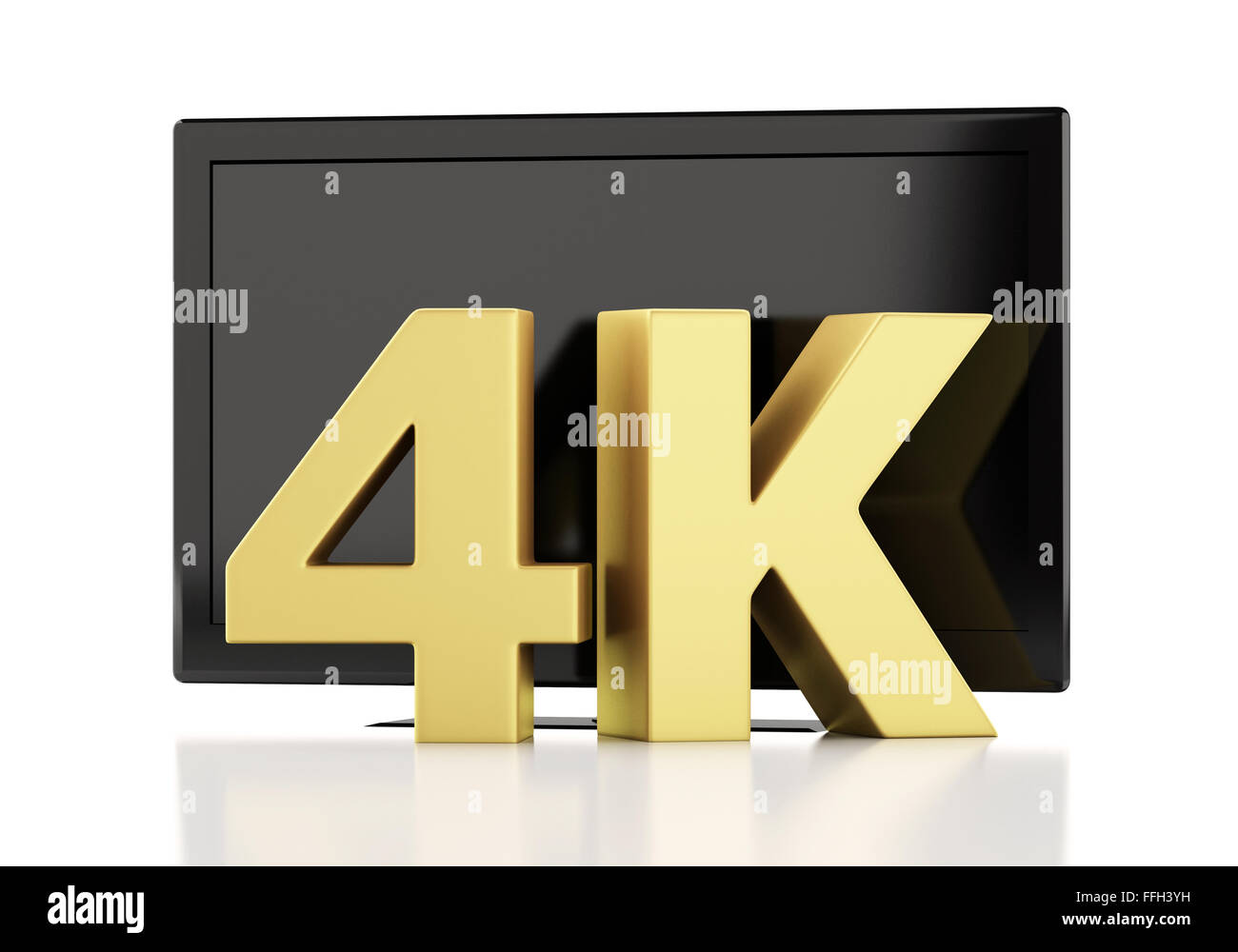 3d illustration. 4K UltraHD TV high definition digital television