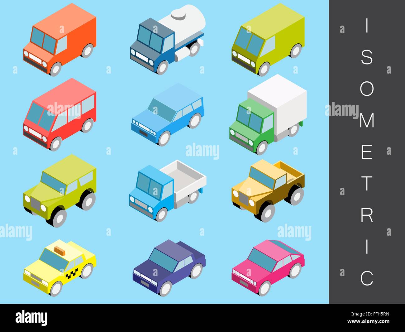 Isometric transport icon set Stock Vector Image & Art - Alamy