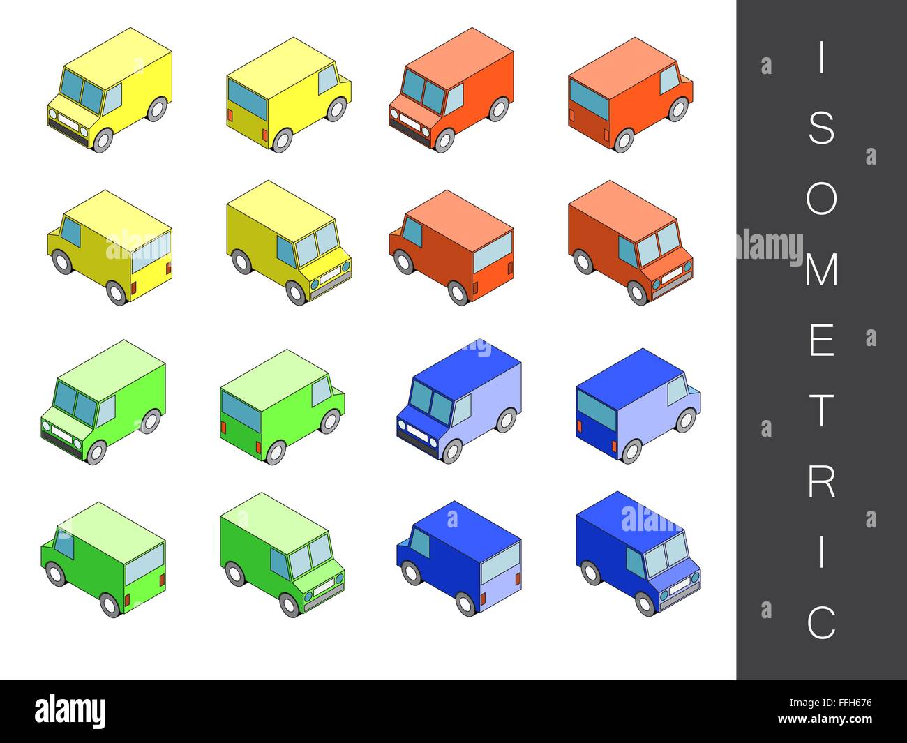 Isometric transport icon set Stock Vector Image & Art - Alamy