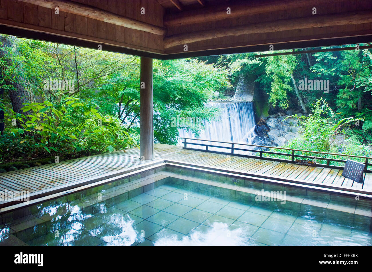The Japanese onsen baths at Hatago ryokan in Gunma, Japan Stock Photo
