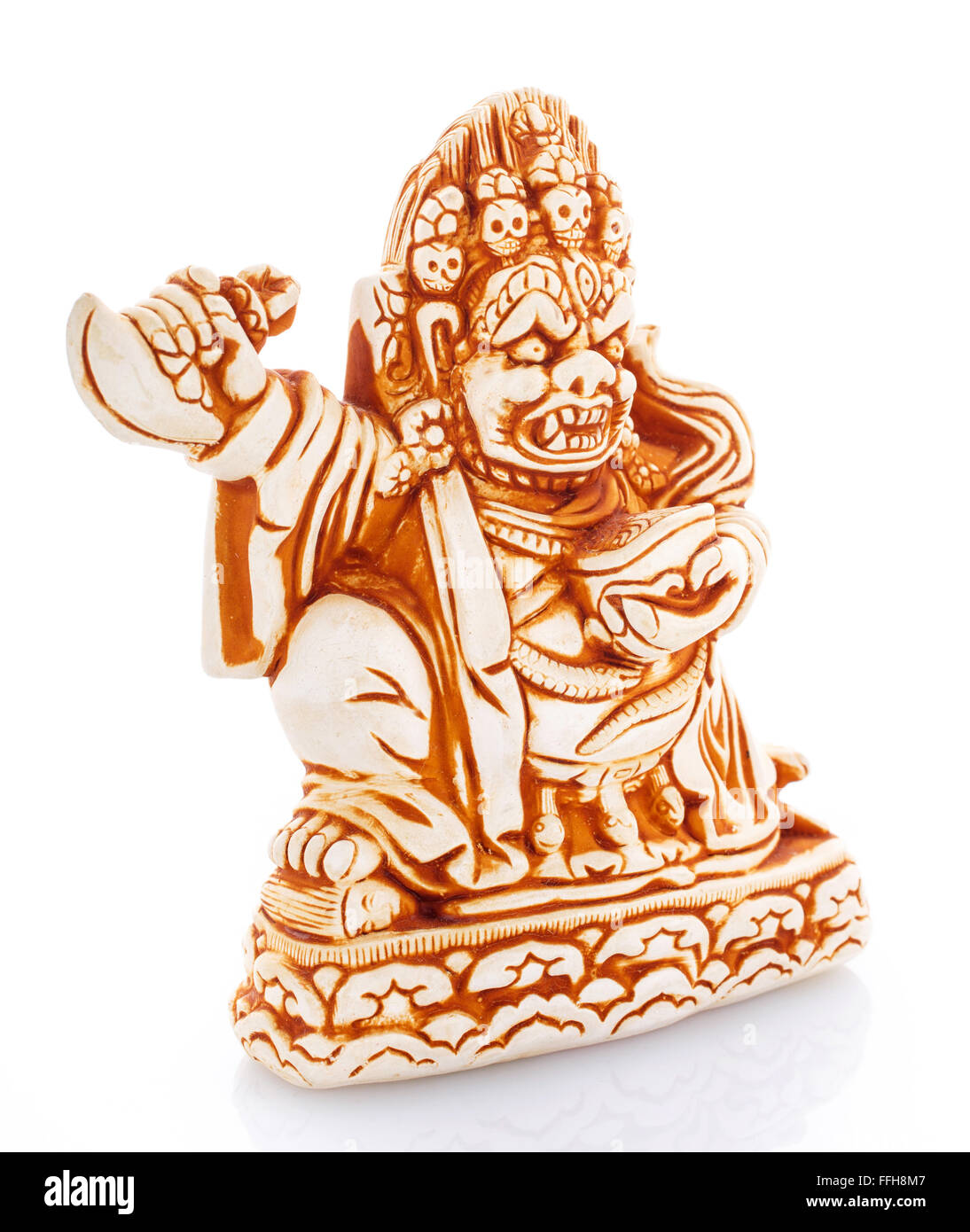 Chinese culture figurine on a white background Stock Photo