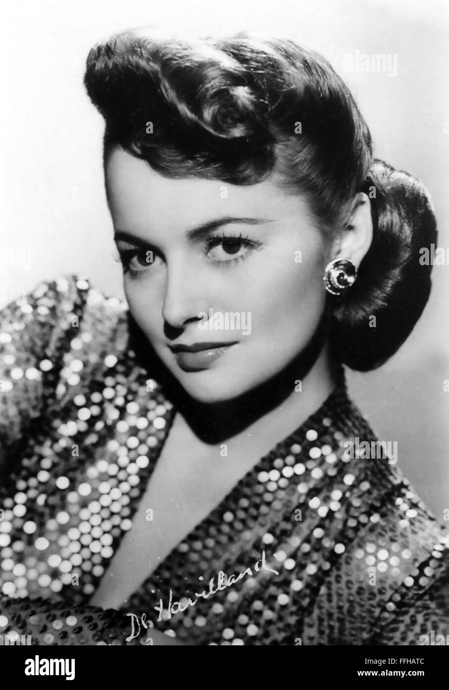 OLIVIA de HAVILLAND Anglo-American film actress in 1945 Stock Photo - Alamy