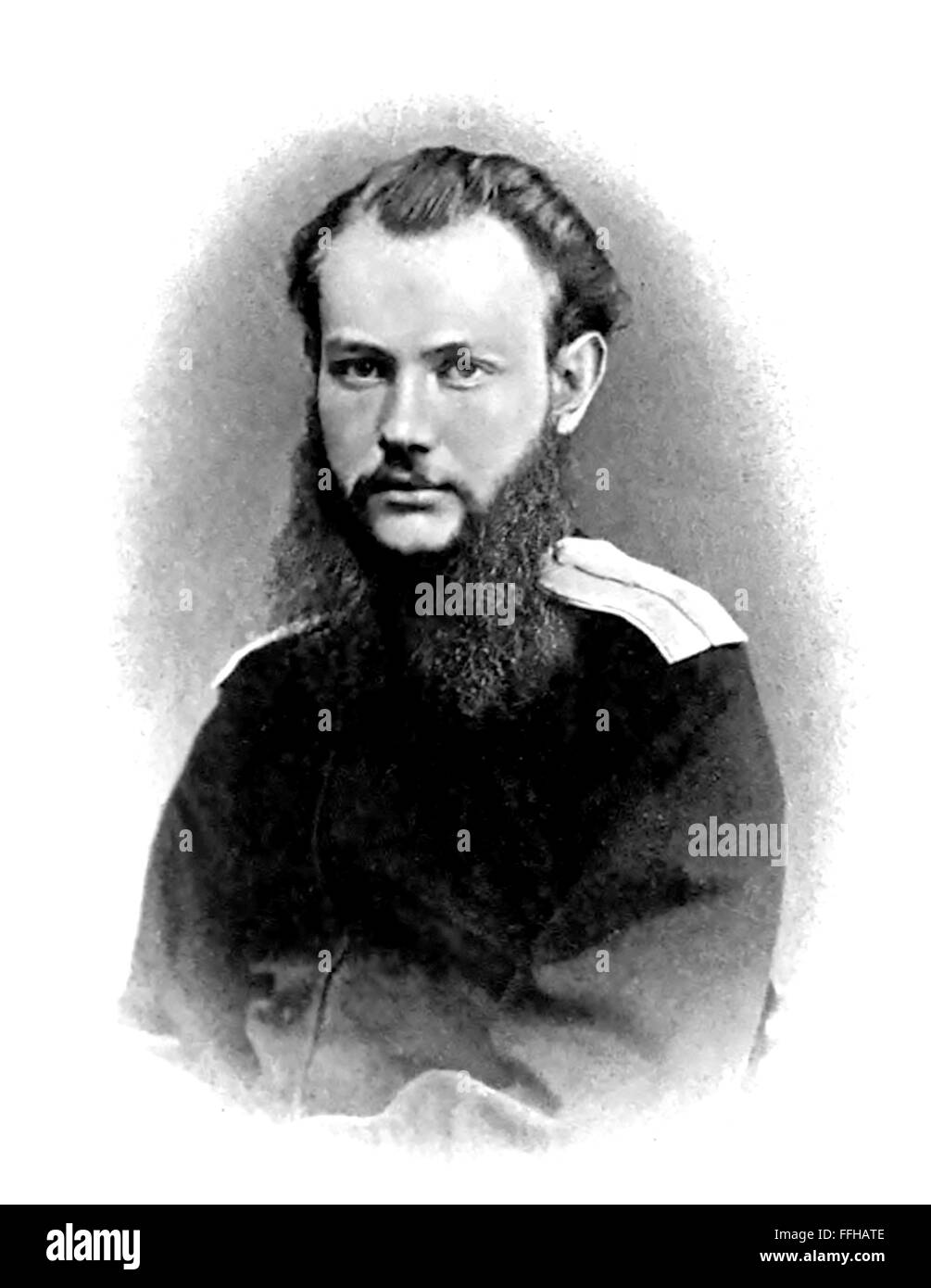 PETRER KROPOTKIN (1842-1921) Russian anarchist, zoologist explorer and writer in 1864 while in the army Stock Photo