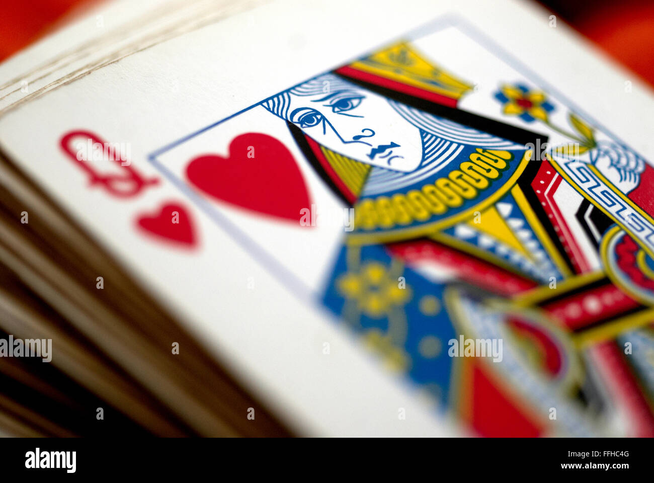 Playing Cards / Queen of Hearts Stock Photo Alamy
