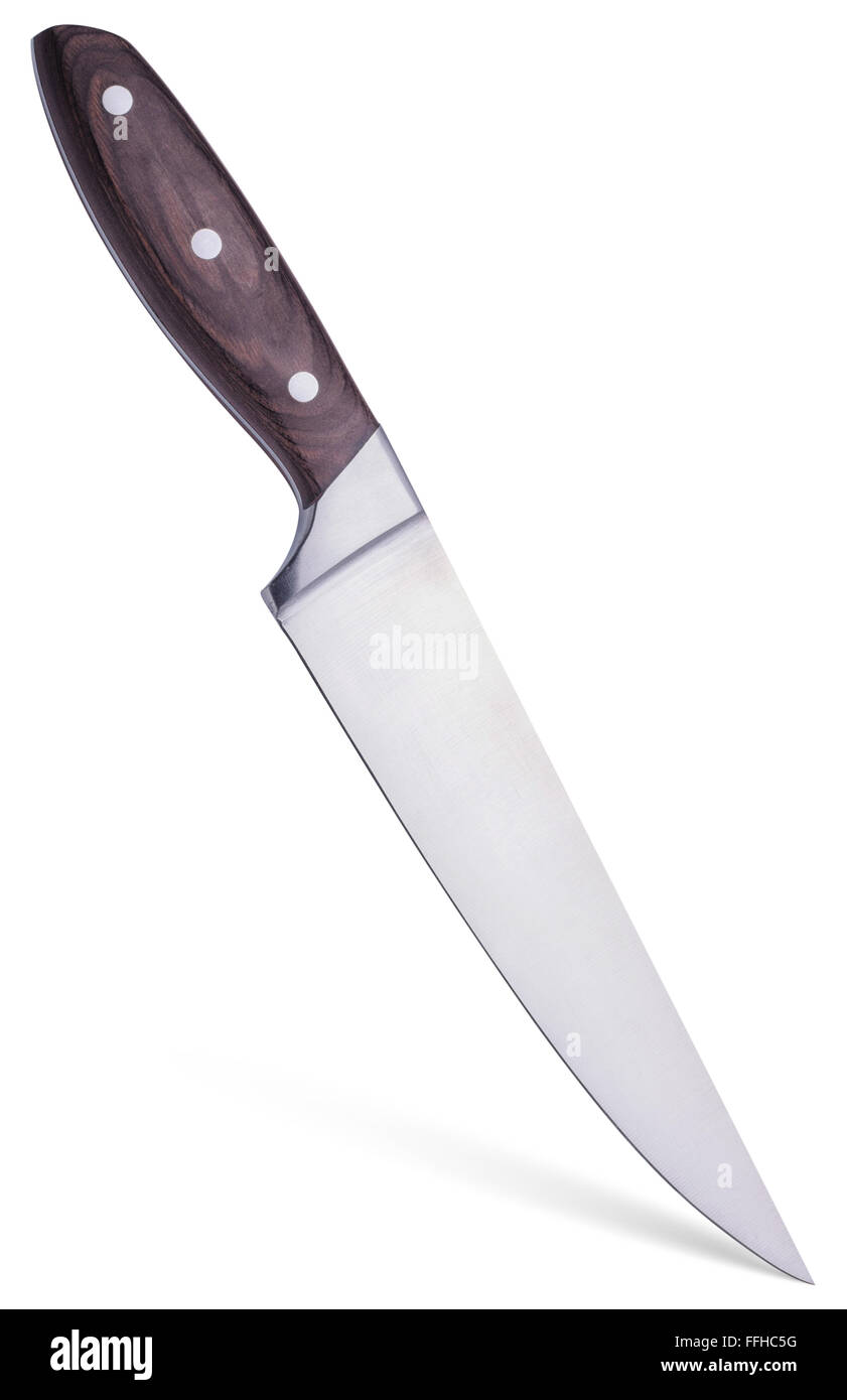 Kitchen knife isolated on white with clipping path Stock Photo