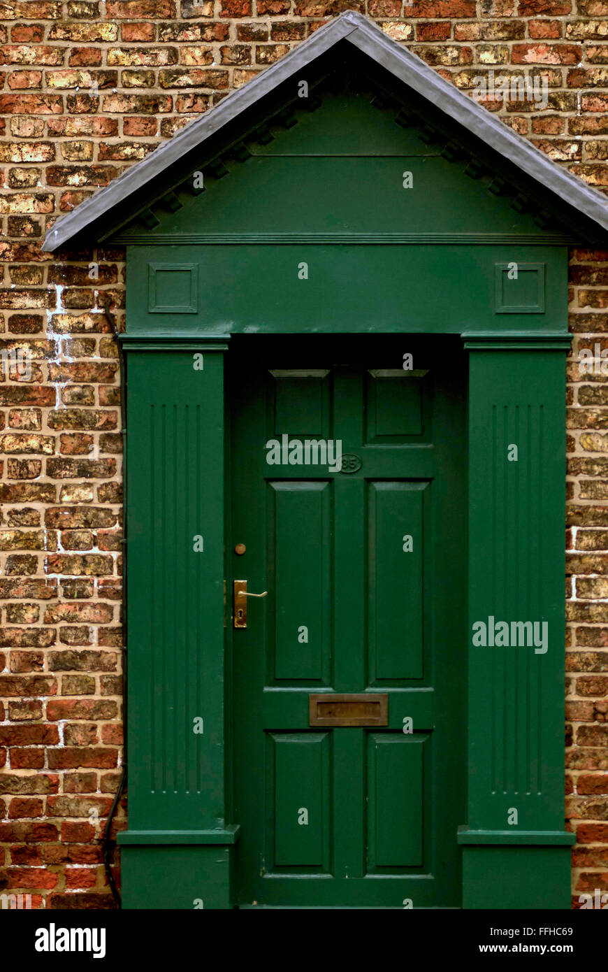 green door, Thirsk, North Yorkshire Stock Photo
