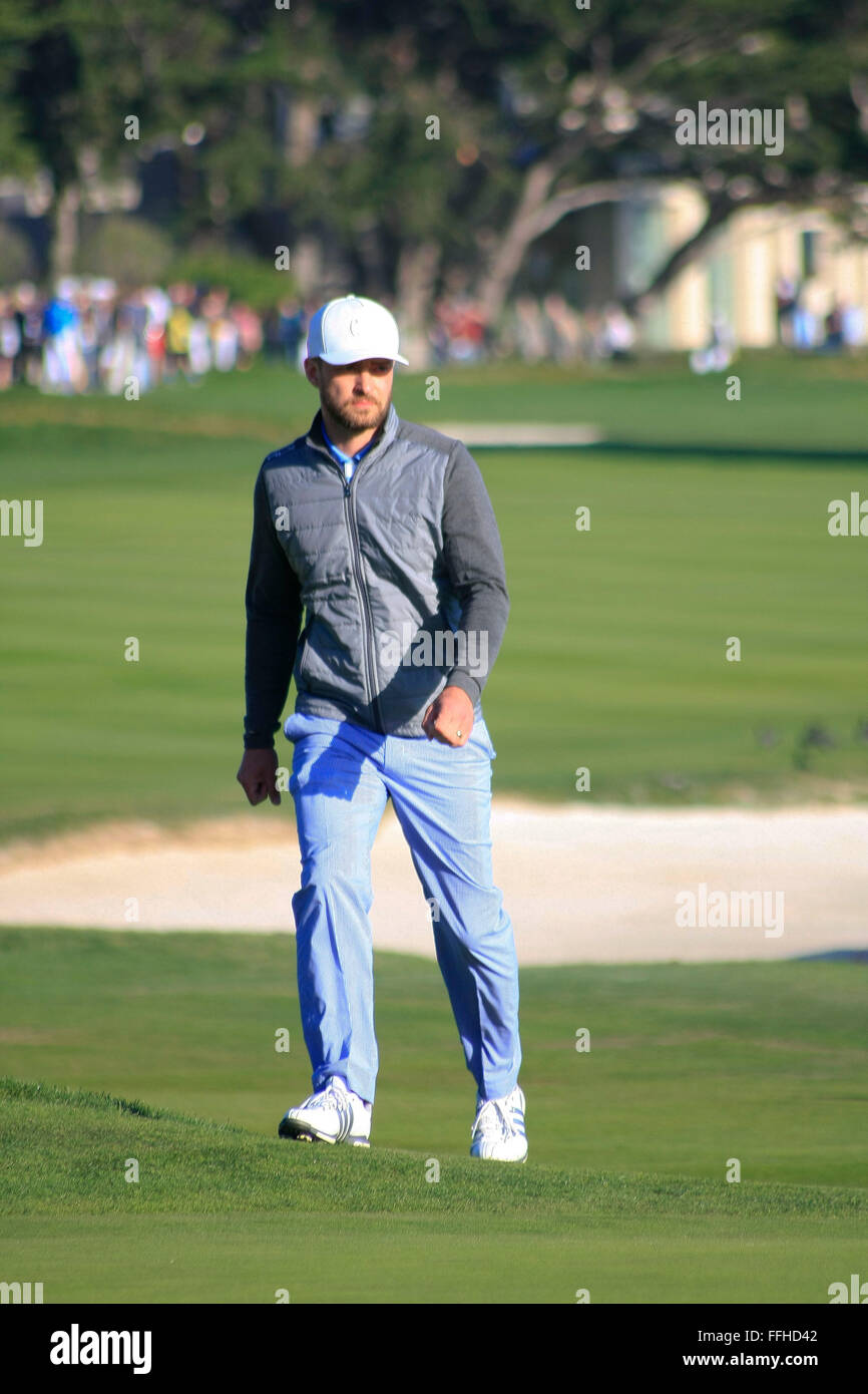 Pebble Beach Golf Links, Carmel, CA USA. 13th Feb, 2016. Justin