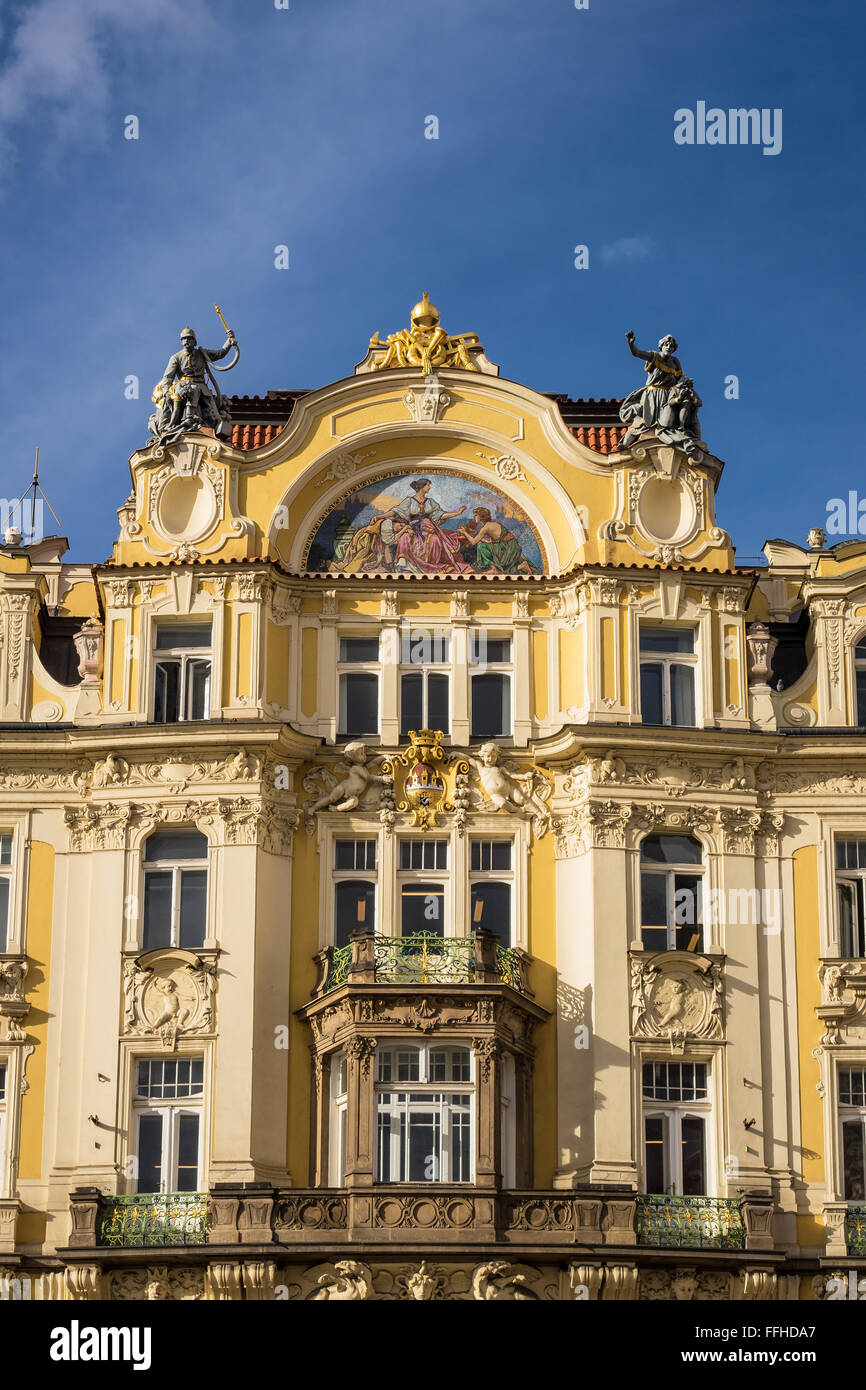 Historical building in Prag (Czech Republic) Stock Photo