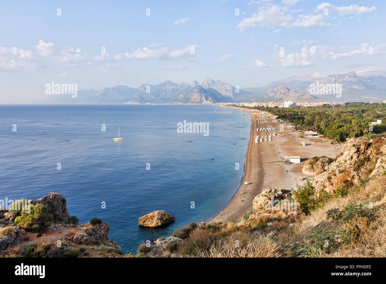 Konyaalti Beach in Antalya in Turkey Stock Photo
