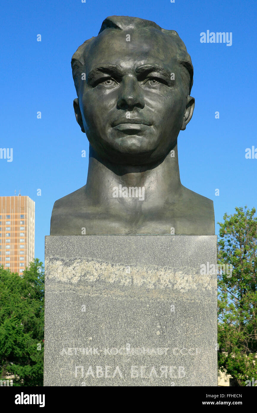 Statue of the Soviet/Russian cosmonaut Pavel Ivanovich Belyayev (1925