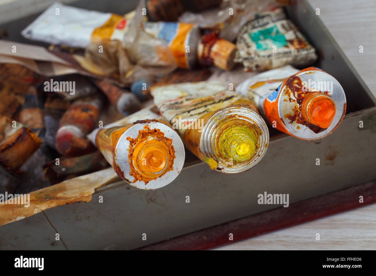 Old Paint tubes Stock Photo Alamy