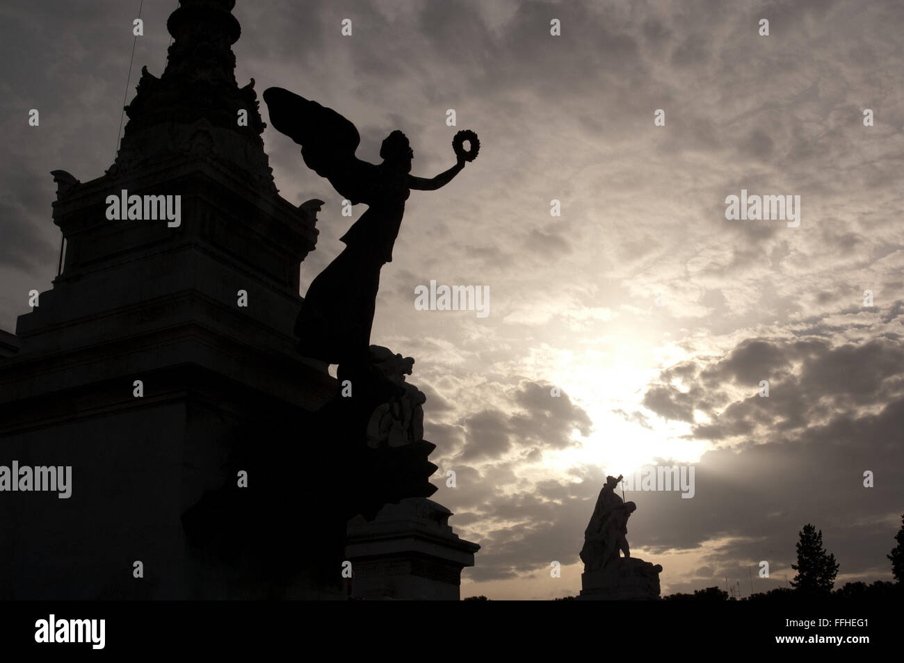 Rome, Itay, statues of angel. Stock Photo