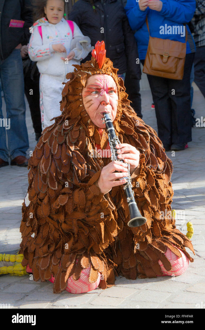 Chicken fancy dress, feathers and face makeup in Blackpool, Lancashire ...