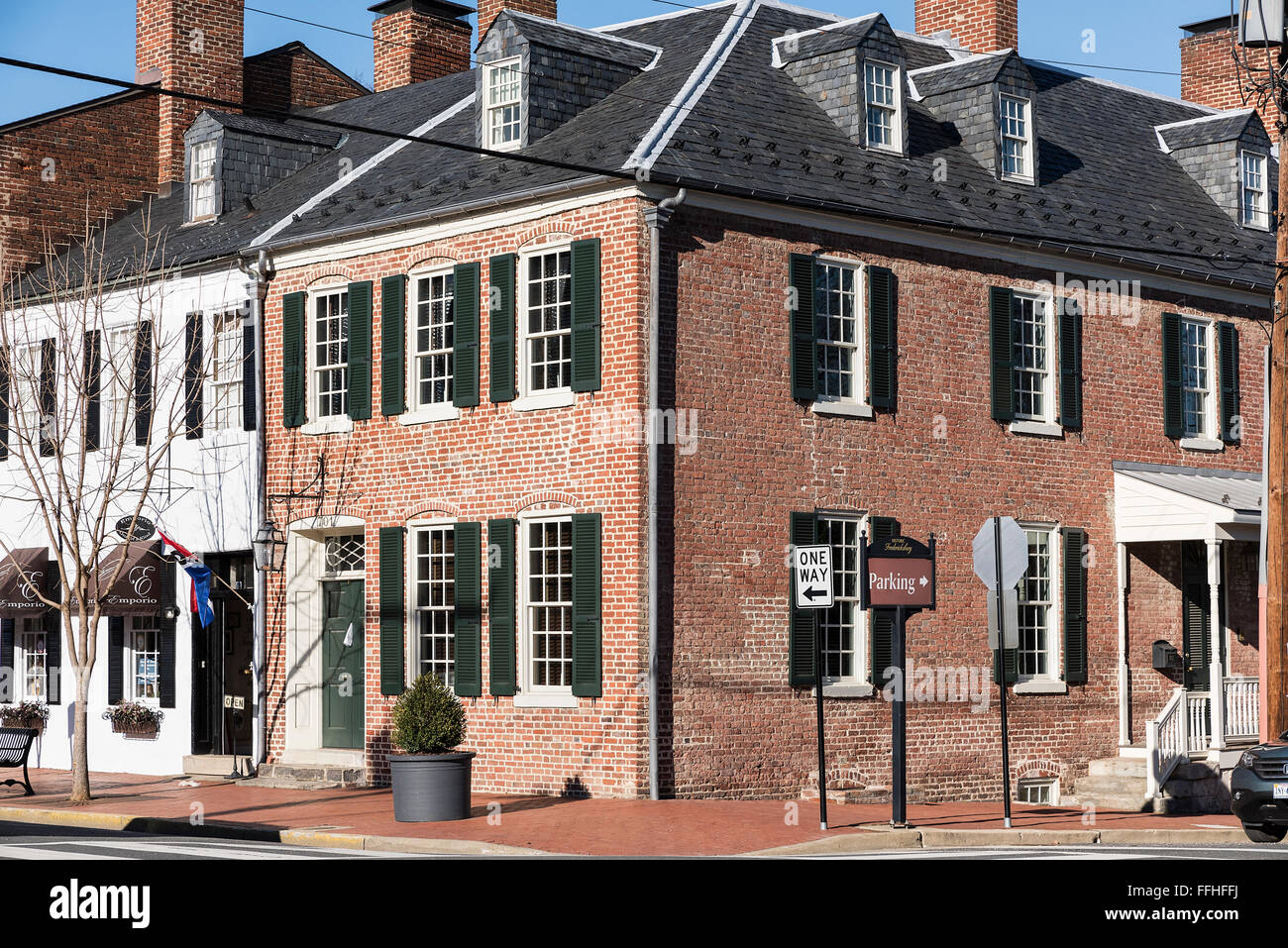 Historic downtown Fredericksburg, Virginia, USA Stock Photo
