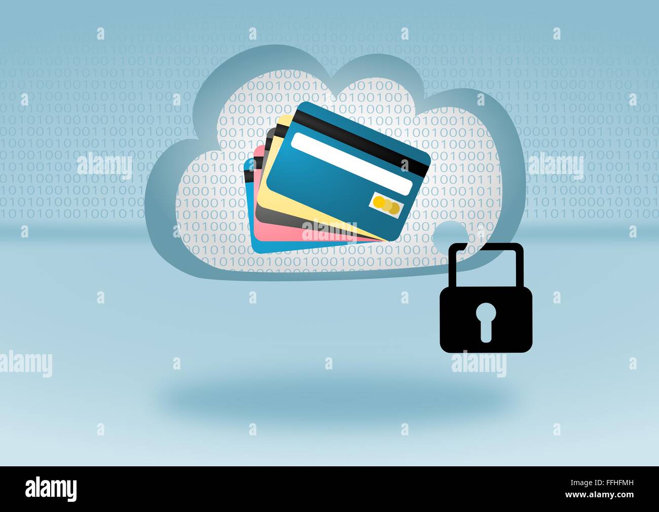 Secure mobile payment from the cloud where virtual credit card