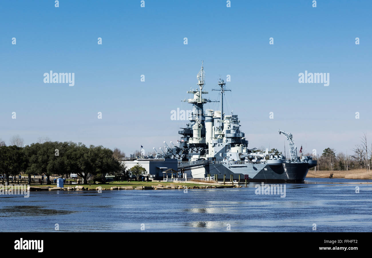 Museum battleship USS North Carolina, Wilmington, North Carolina, USA Stock Photo
