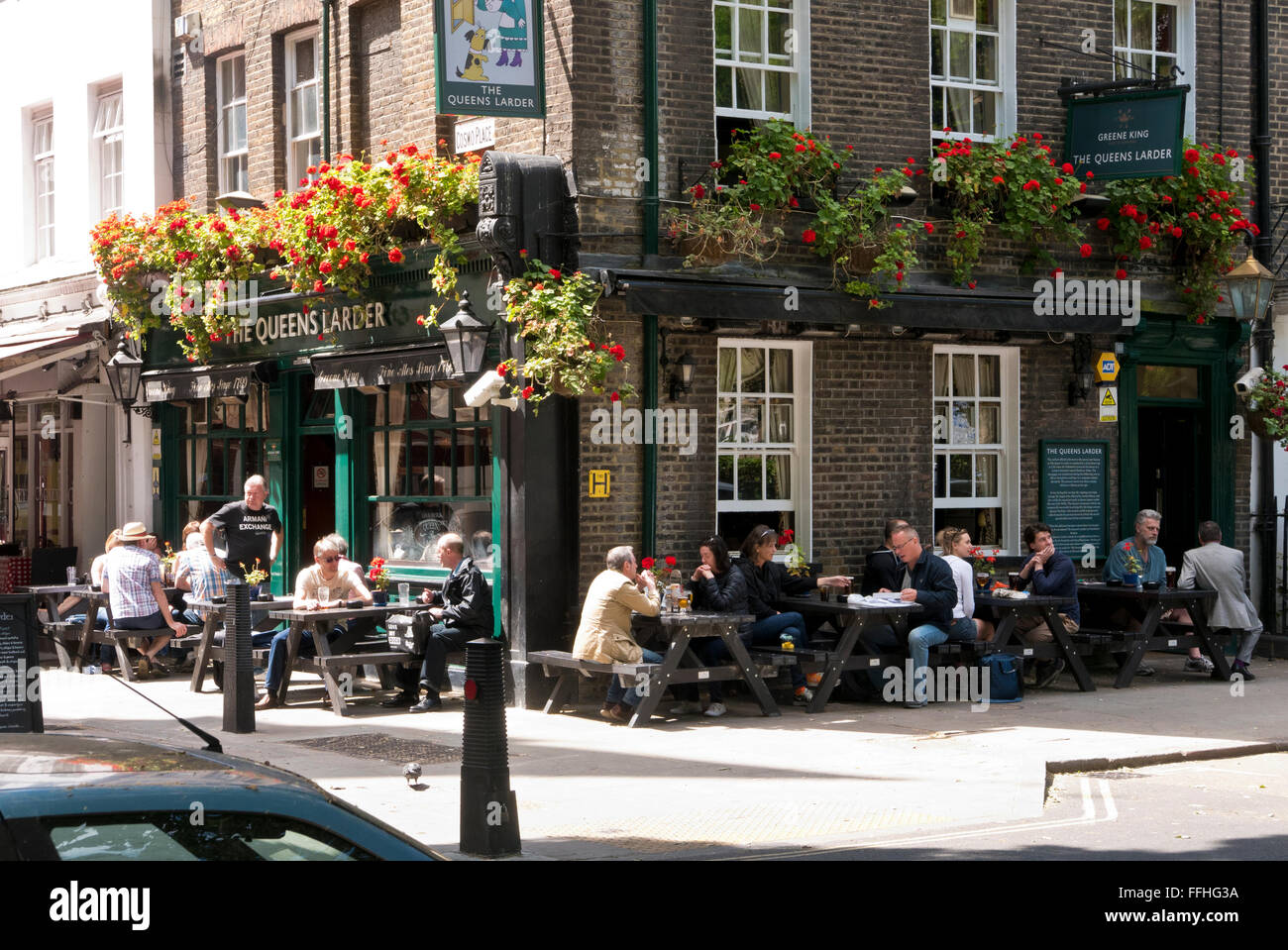The Queens Larder, a traditional British Pub in London, United Kingdom