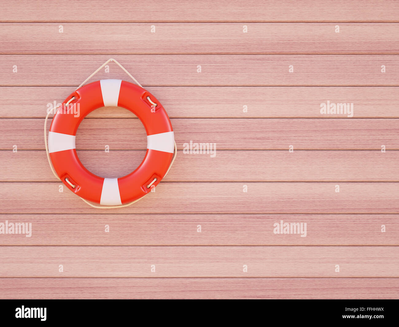 Lifebuoy on a wall background Stock Photo - Alamy