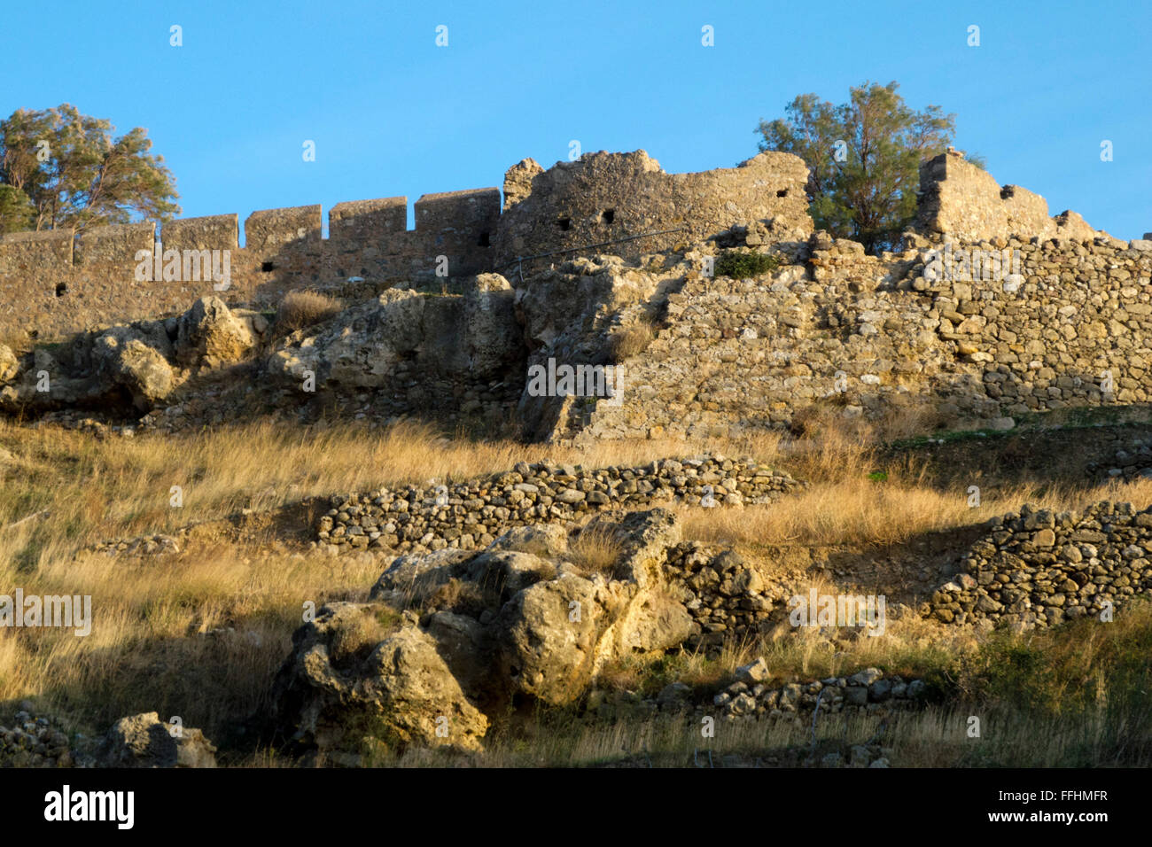 Griechenland, Kreta, Paleochora, Burg Stock Photo