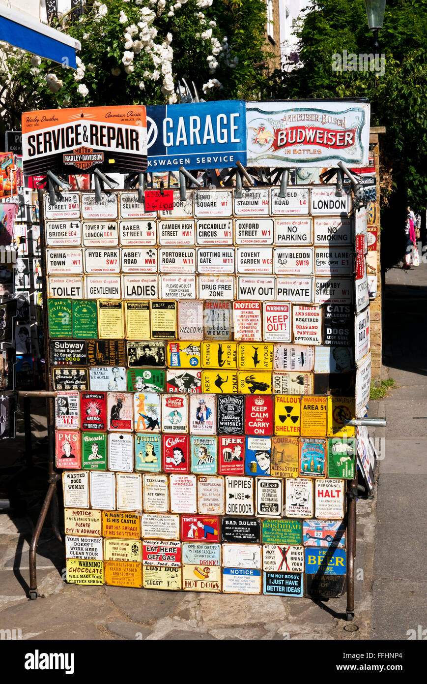 A memorabilia shop on the famous Portobello Road, London, United
