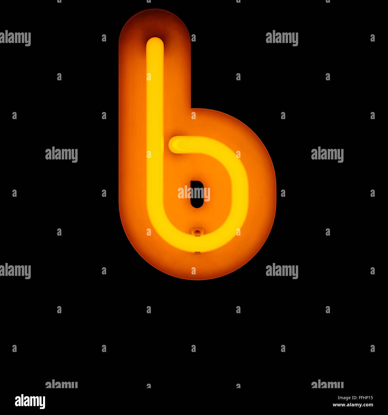 Neon Letter B Lower Case Neon Alphabet Collection Isolated On Black ...