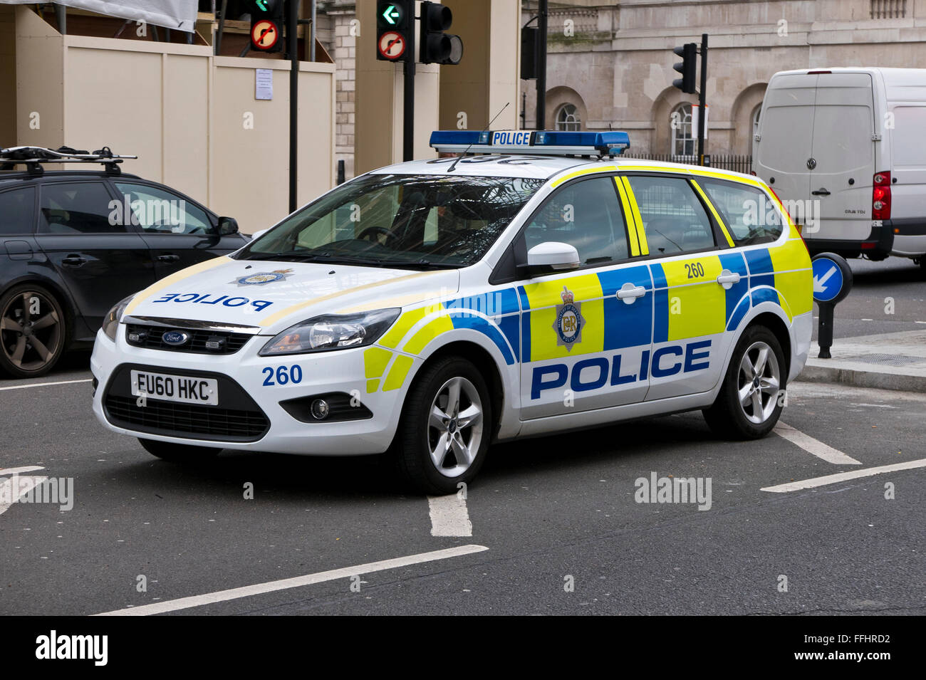 A British Patrol Car in London, United Kingdom. Stock Photo