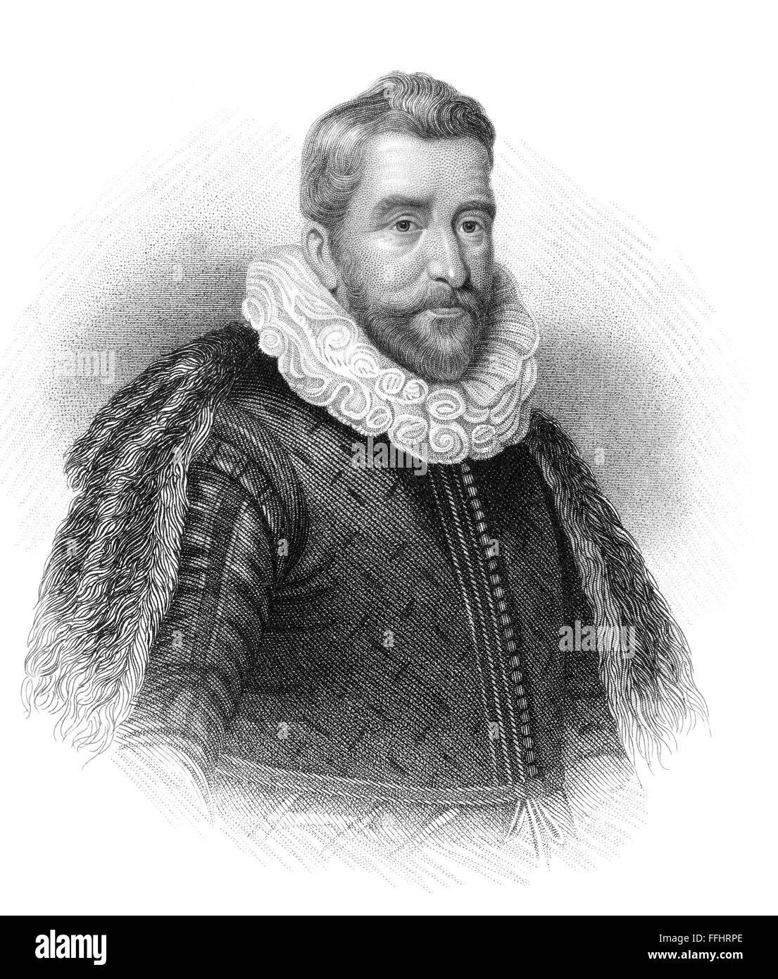 Sir Henry Wotton, 1568-1639, an English author, diplomat and politician Stock Photo