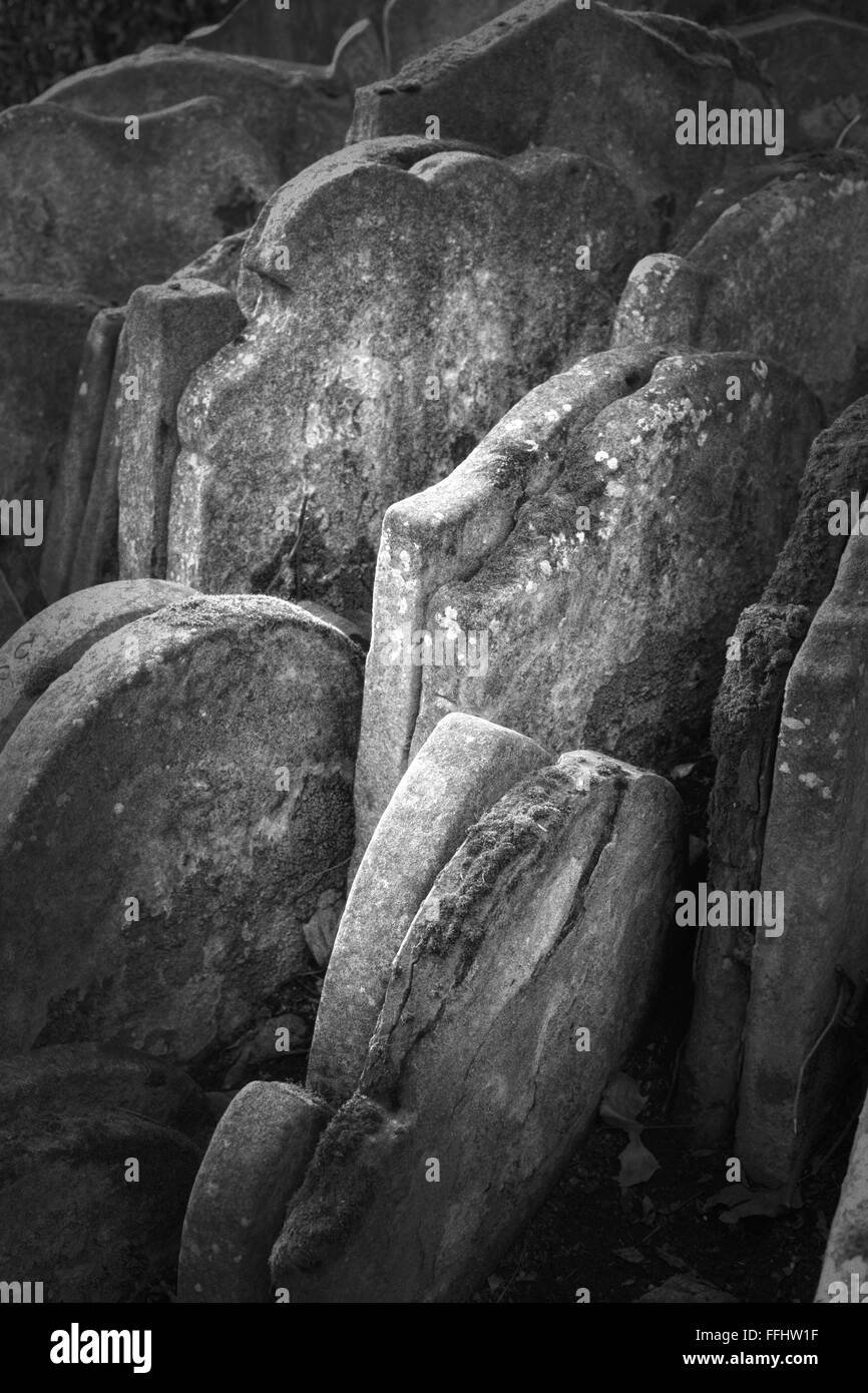 Graveyard headstones gravestones st pancras old church Black and White ...