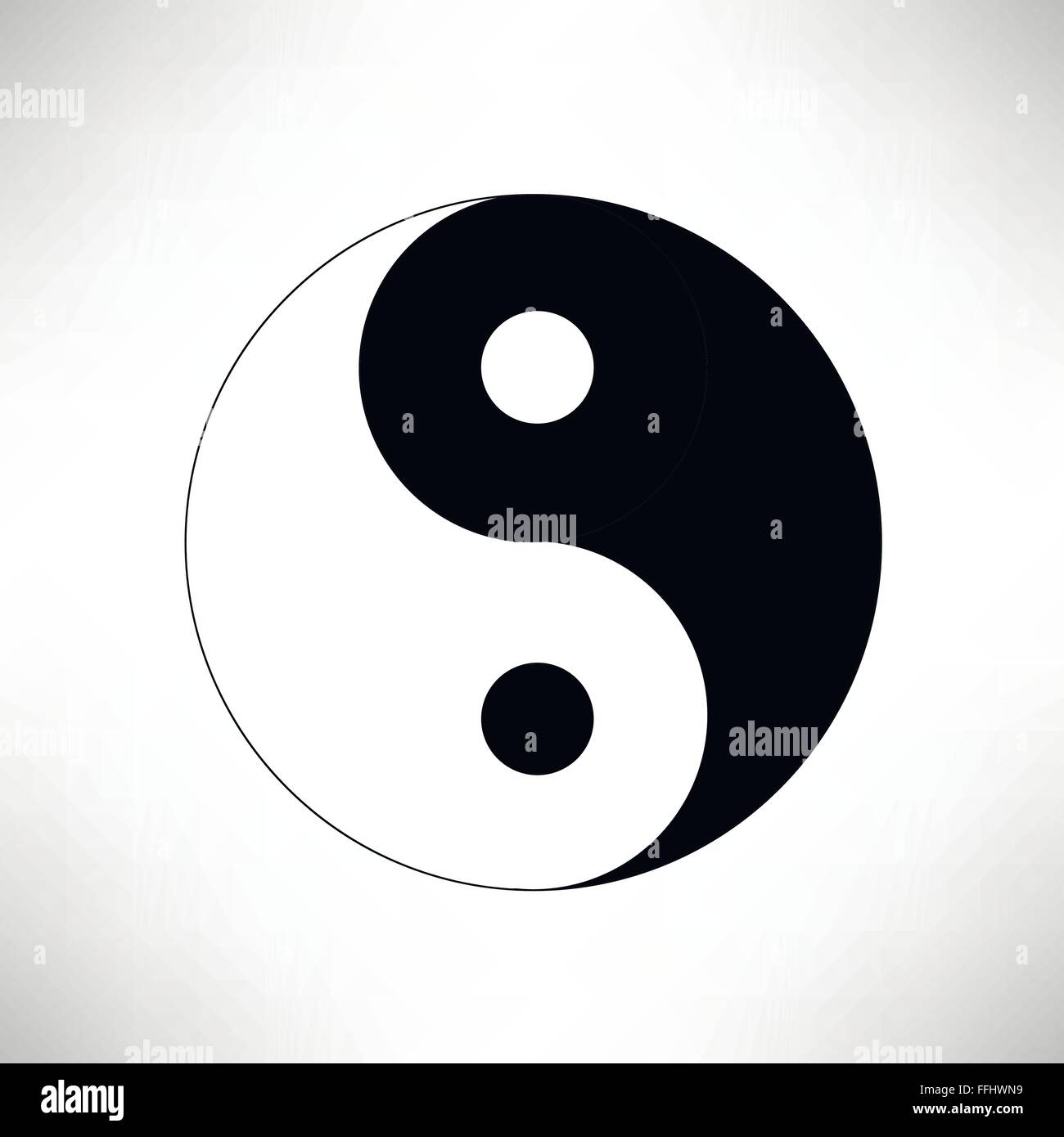 Illustration yin yang symbol Stock Vector Images - Alamy