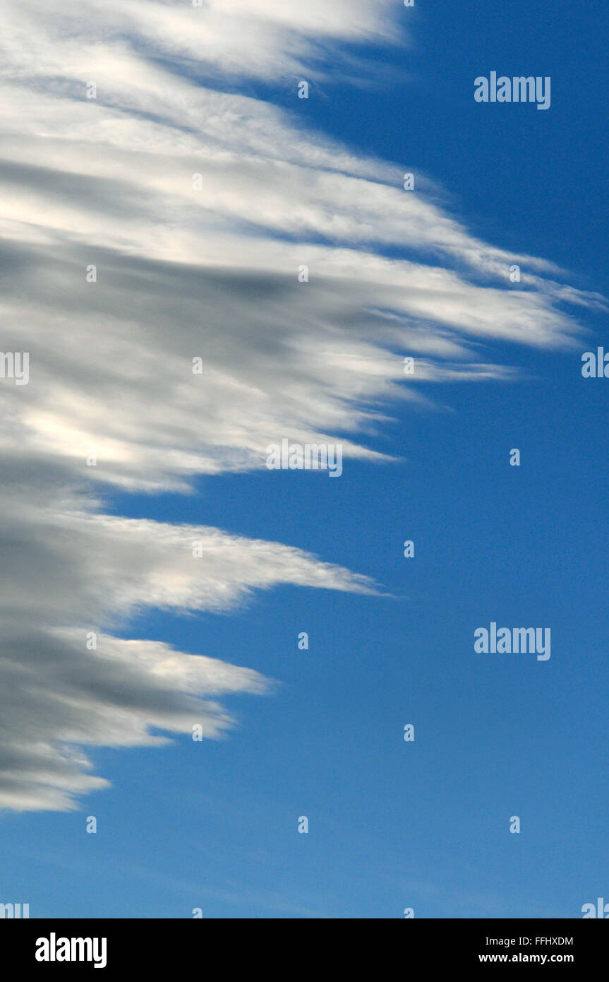 Wind-driven altostratus clouds Stock Photo
