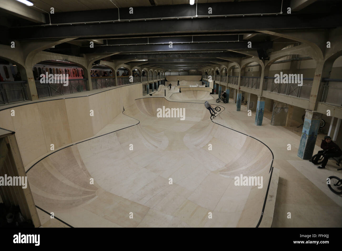 The Source Park, Hastings, UK. 14th Feb, 2016. The Worlds Largest underground skate park opening