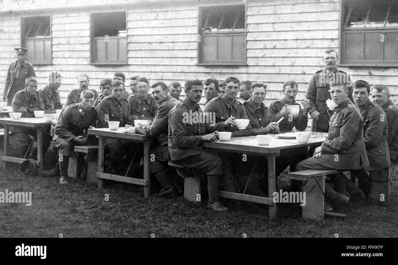 British first world war soldiers recovering at Sanatorium in Shropshire 1918 Stock Photo