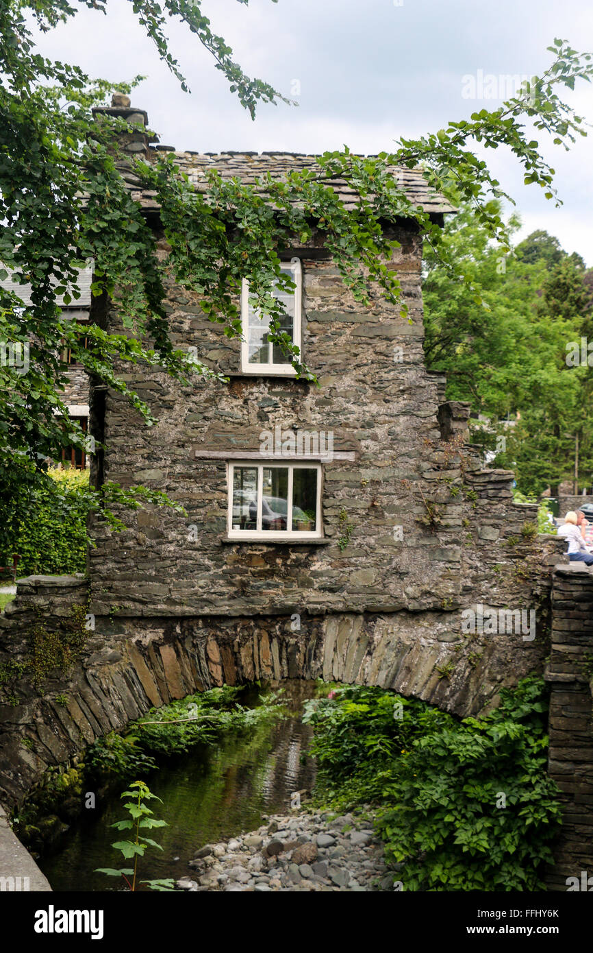 The bridge house, Ambleside, Lake District, Cumbria, England Stock