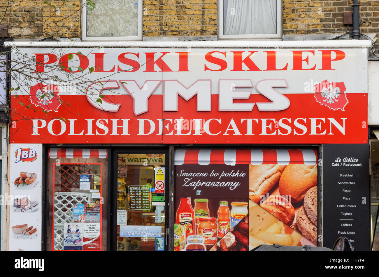 Polish shop in Walthamstow, London England United Kingdom UK Stock Photo