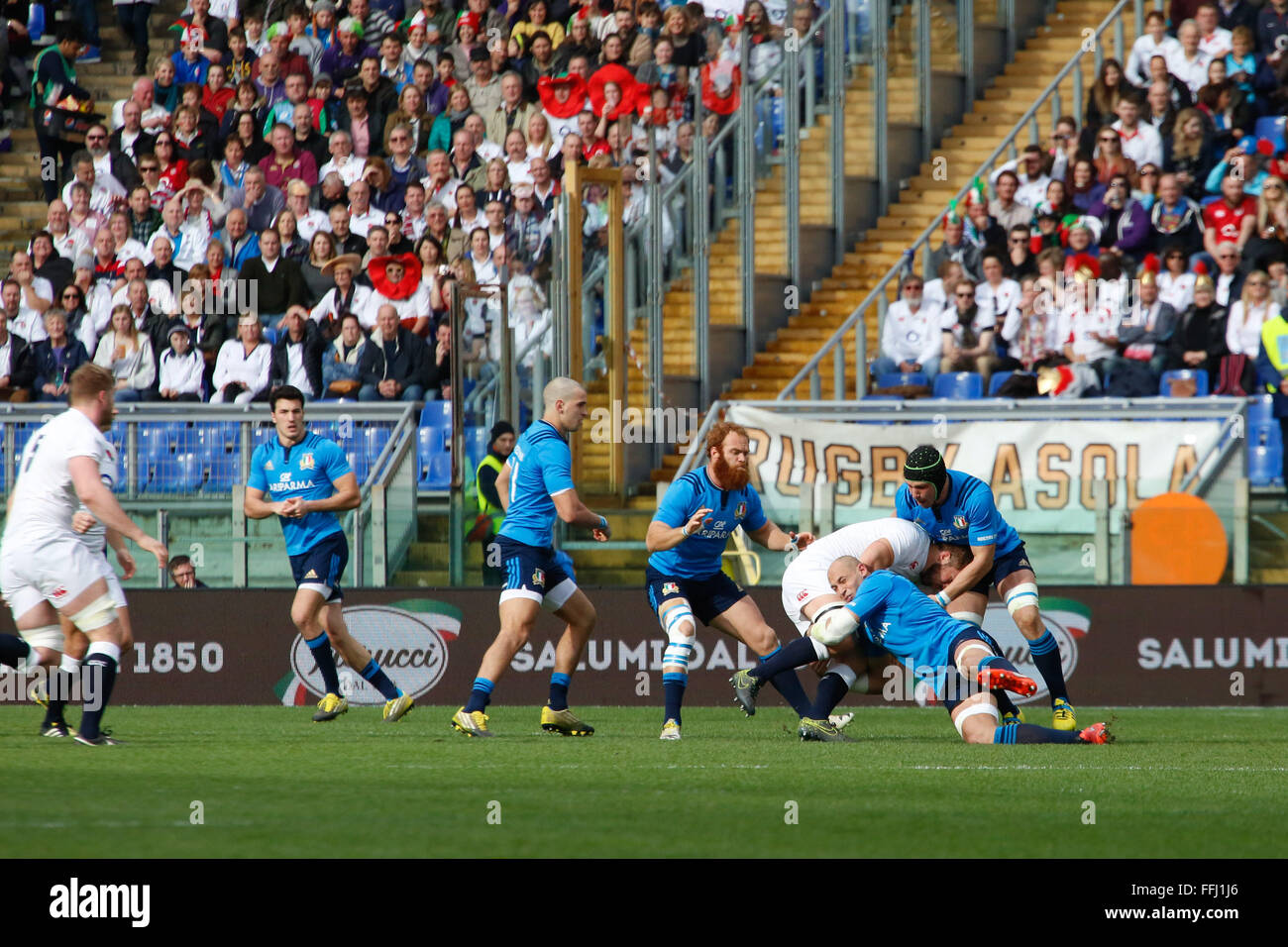 Rome, Italy. 14th Feb, 2016. On the second day of the 6 Nations Rugby ...