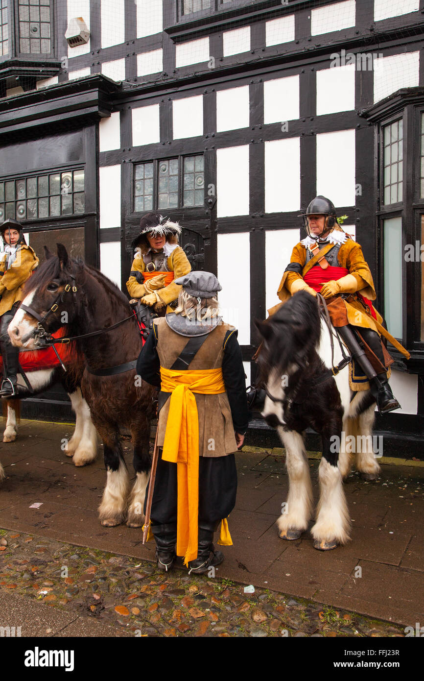 Reenactment by the sealed knot society of English civil war battle at