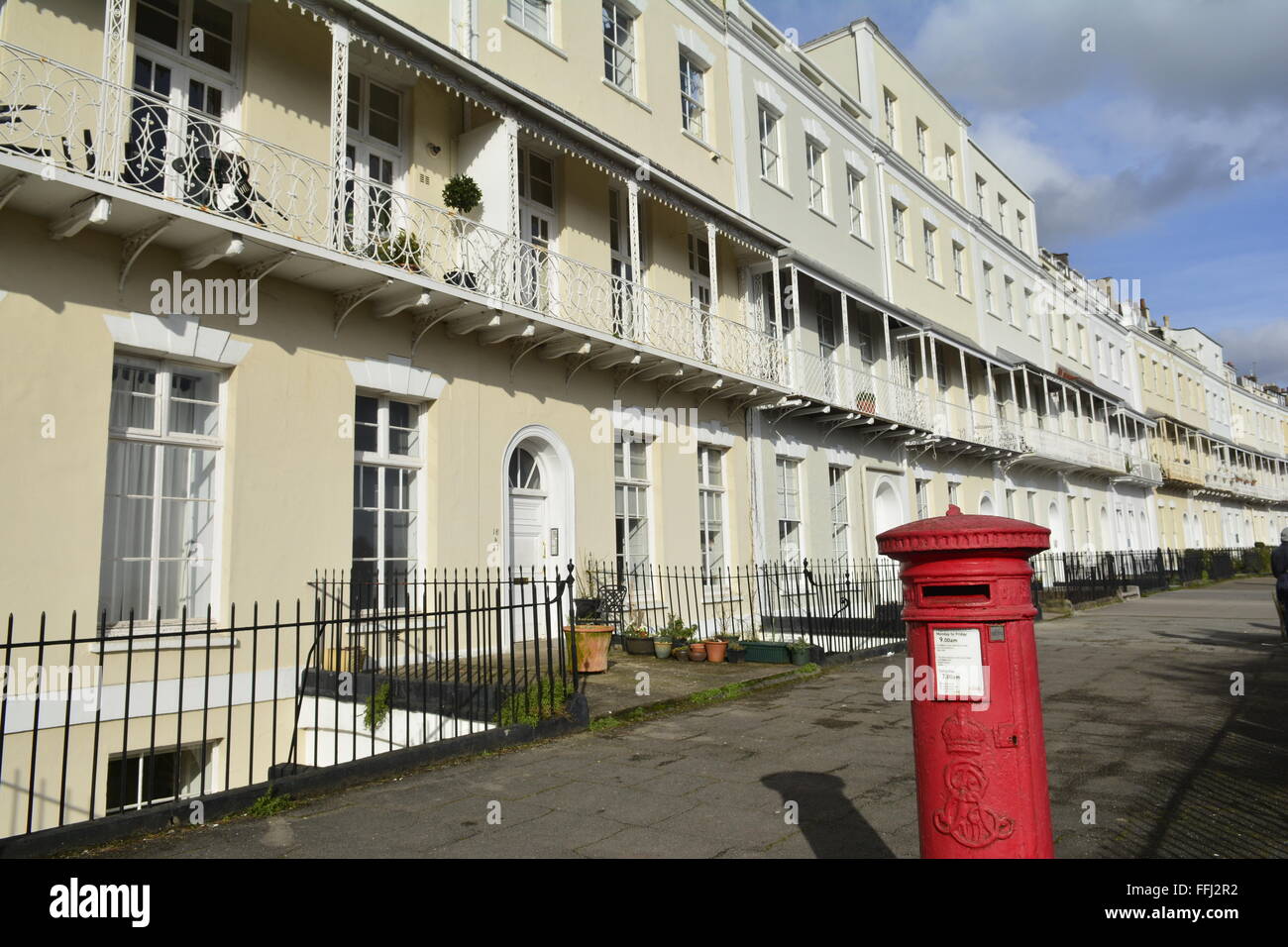 Royal York Crescent Clifton in Bristol. It over looks the docks of the