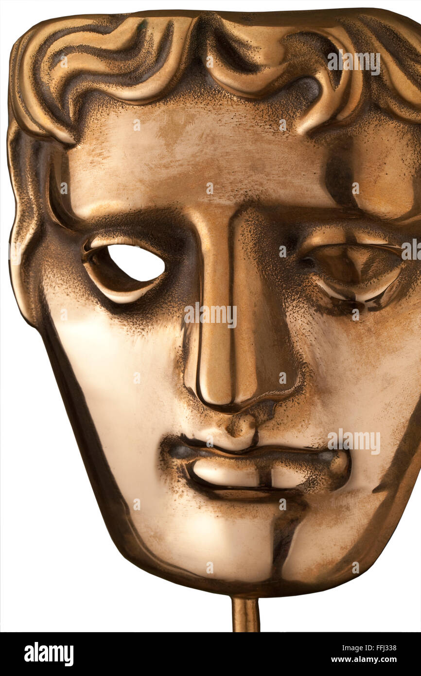 Close up of Bafta award statue B.A.F.T.A Stock Photo