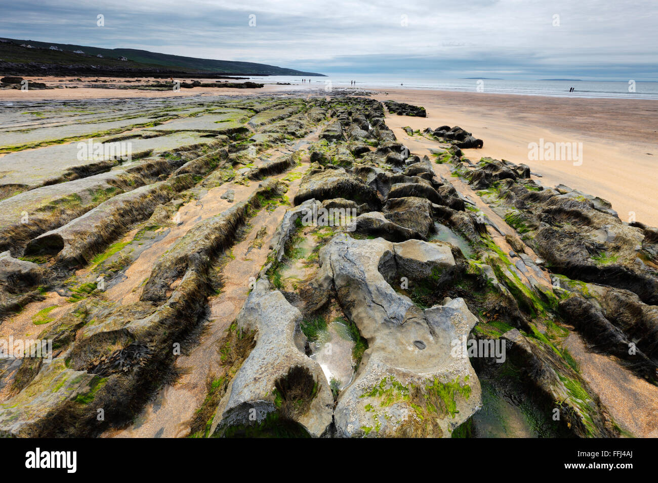 rocks on Fanore Beach in the Burren region, County Clare, Ireland Stock Photo